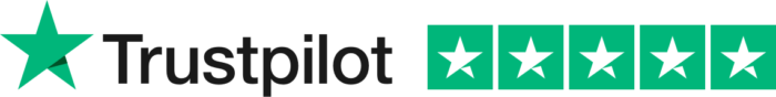 Trustpilot (Logo Black & 5 Stars)